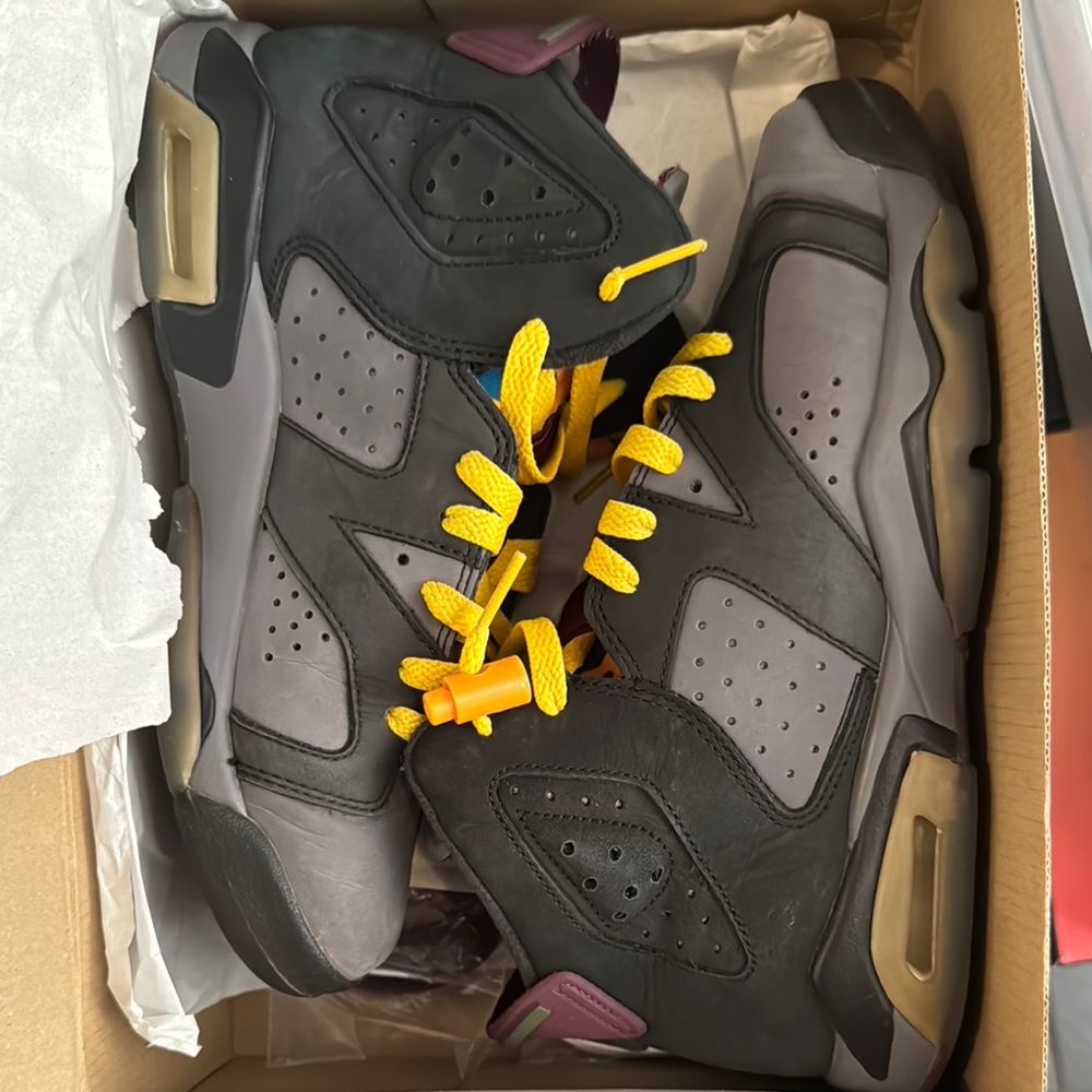 Jordan 6 retro Black and Gray Sneakers with Sporty Design